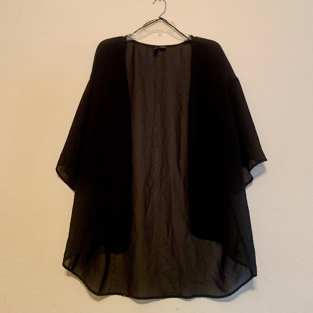 Divided by H&M Women's Sheer Black Kimono Cover
